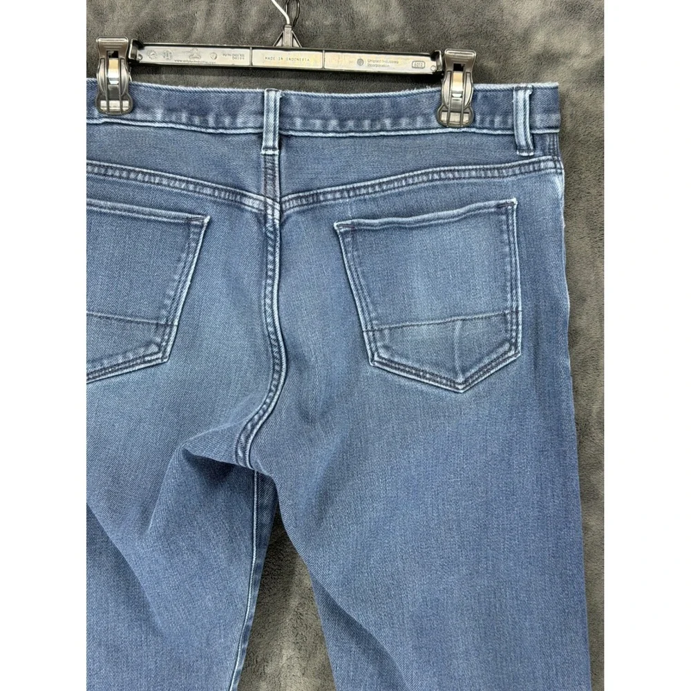 Banana Republic Traveler Slim Jeans Mens 35x30 Blue Medium Wash‎ Stretch Denim